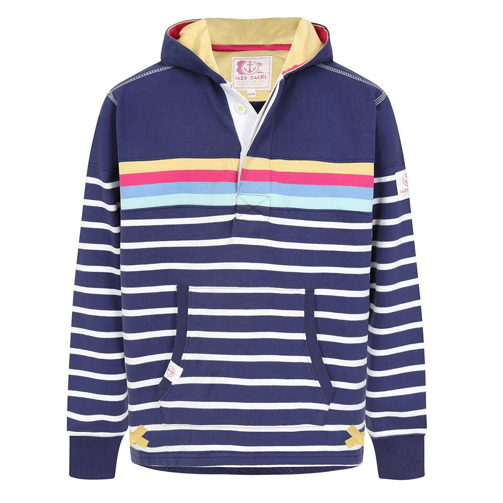 Lazy Jacks Hooded Girls Sweatshirt in Prism