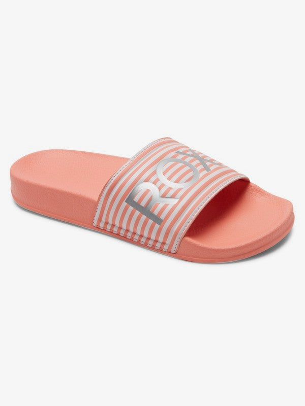Roxy Girls Slippy Sandals in Living Coral