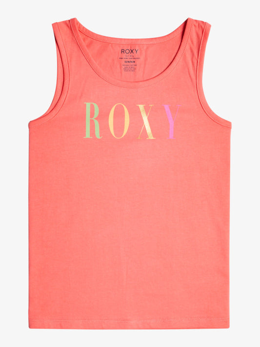 Roxy There Is Life Girls Vest Top in Sun Kissed Coral