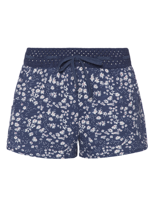 Protest Flowery Floral Shorts in Deep Sea Blue