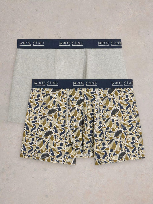 White Stuff Hove 2 pk Boxers Plain & Printed
