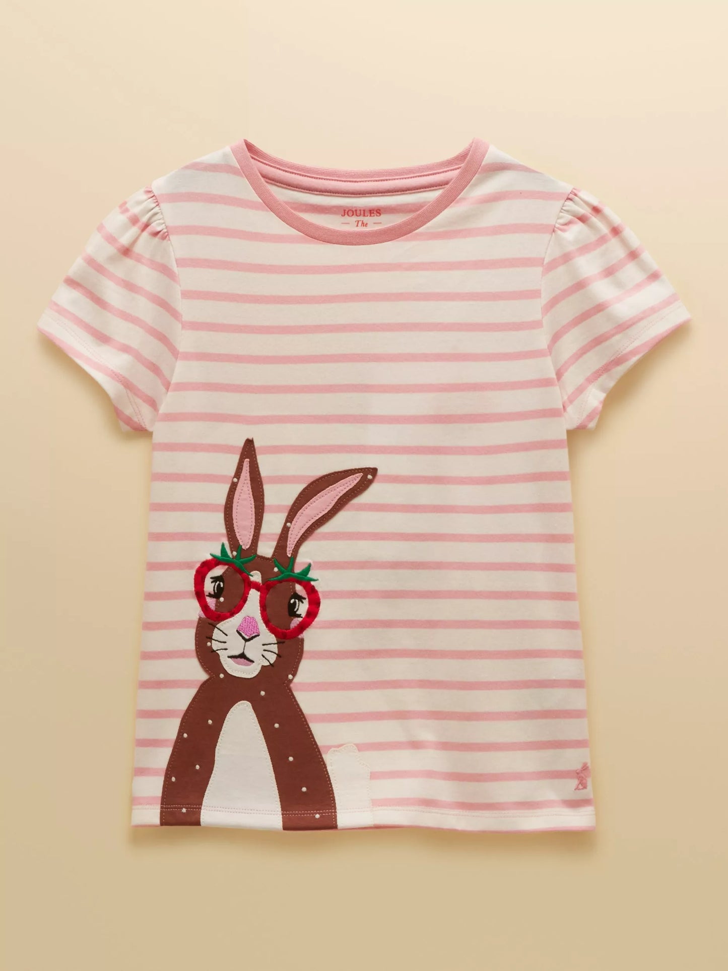 Joules Astra Girls Pink Bunny T-Shirt