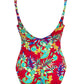 Pour Moi Heatwave Scoop Neck Control Swimsuit in Red Floral