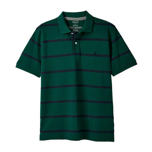 Joules Filbert Classic Fit Striped Polo in Green Stripe