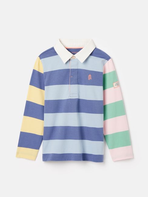 Joules Perry Rugby Shirt in Multi Stripe