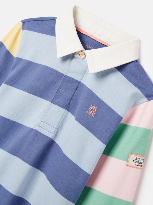 Joules Perry Rugby Shirt in Multi Stripe
