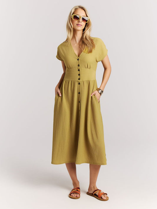 Protest Nieve Dress in Pear Green