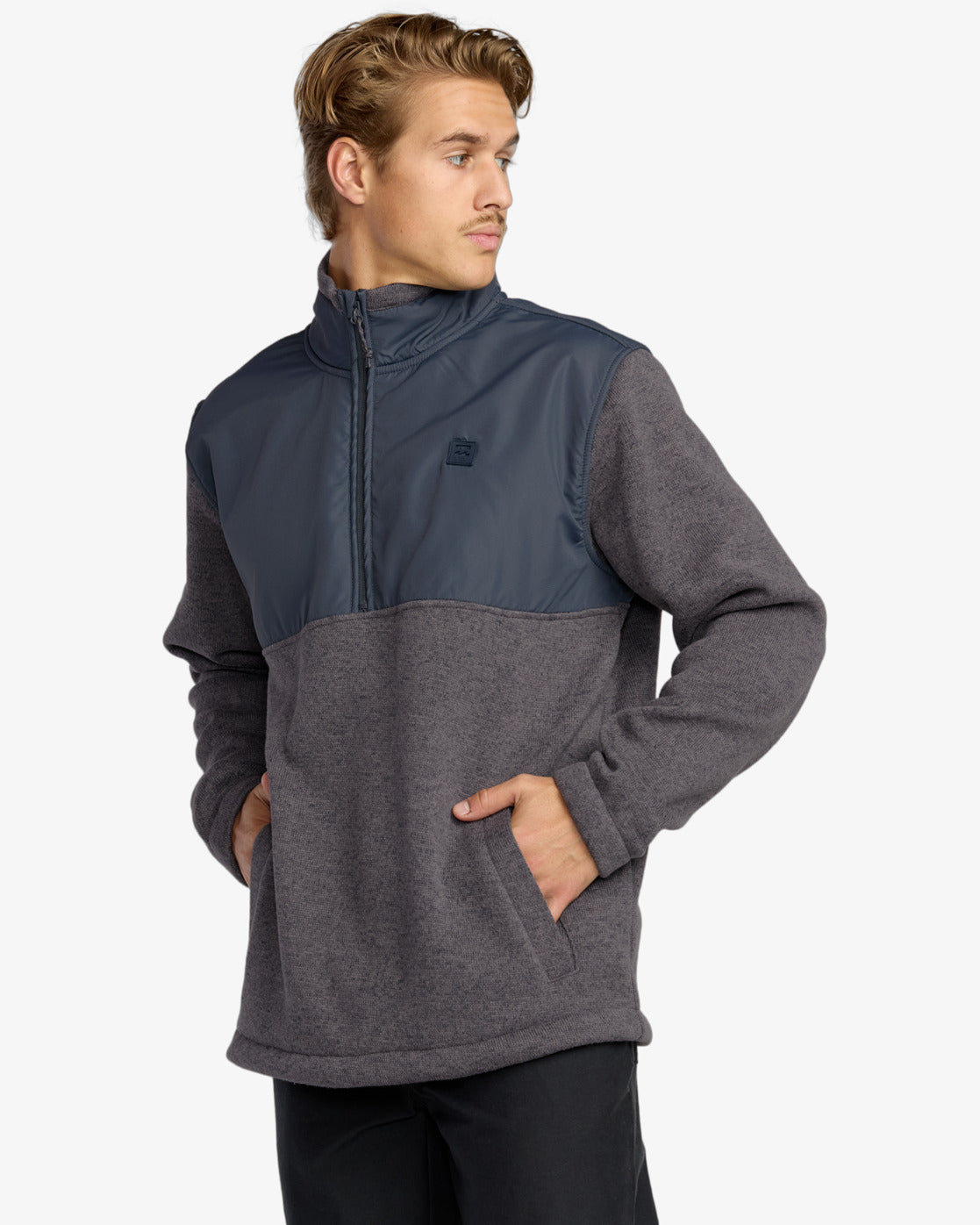 Billabong Boundary Blocked - Half Zip Mock Neck Fleece for Men