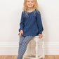 Kite Stripy Leggings Navy