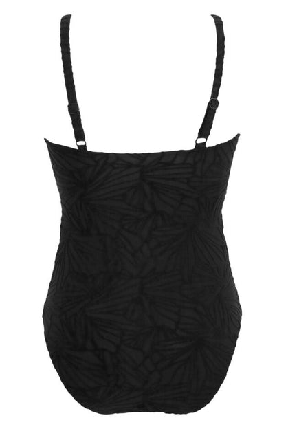Pour Moi Ibiza Belted Tummy Control Swimsuit in Black