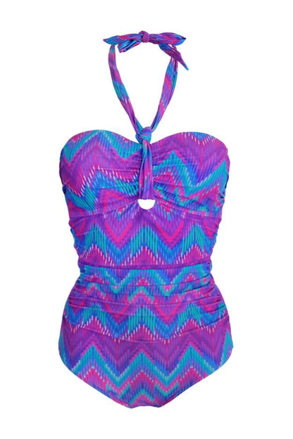Pour Moi Malibu Halter Strapless Swimsuit in Multi