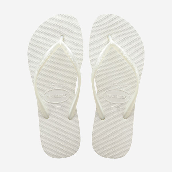 Havaianas Slim Flip Flops in White