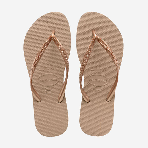 Havaianas Slim Flip Flops in Rose Gold