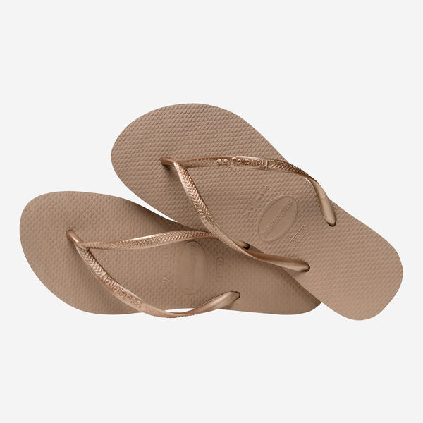 Havaianas Slim Flip Flops in Rose Gold