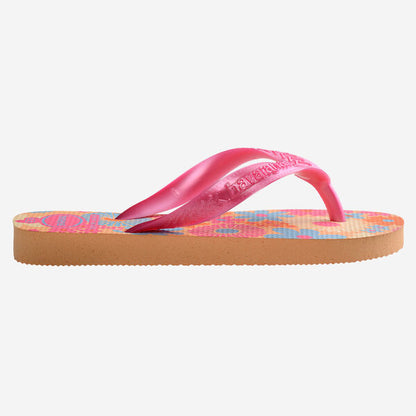 Havaianas Kids Flores Flip Flops in Peach