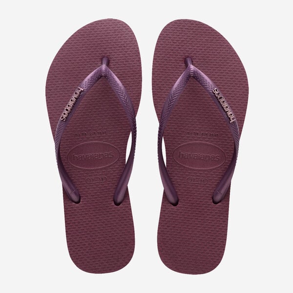 Havaianas Slim Logo Metallic in Purple