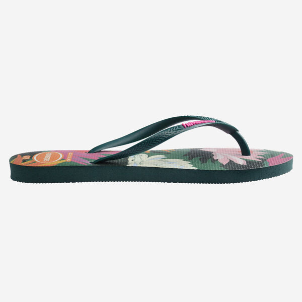 Havaianas Slim Summer Bliss Flip Flops in Pantanal Green