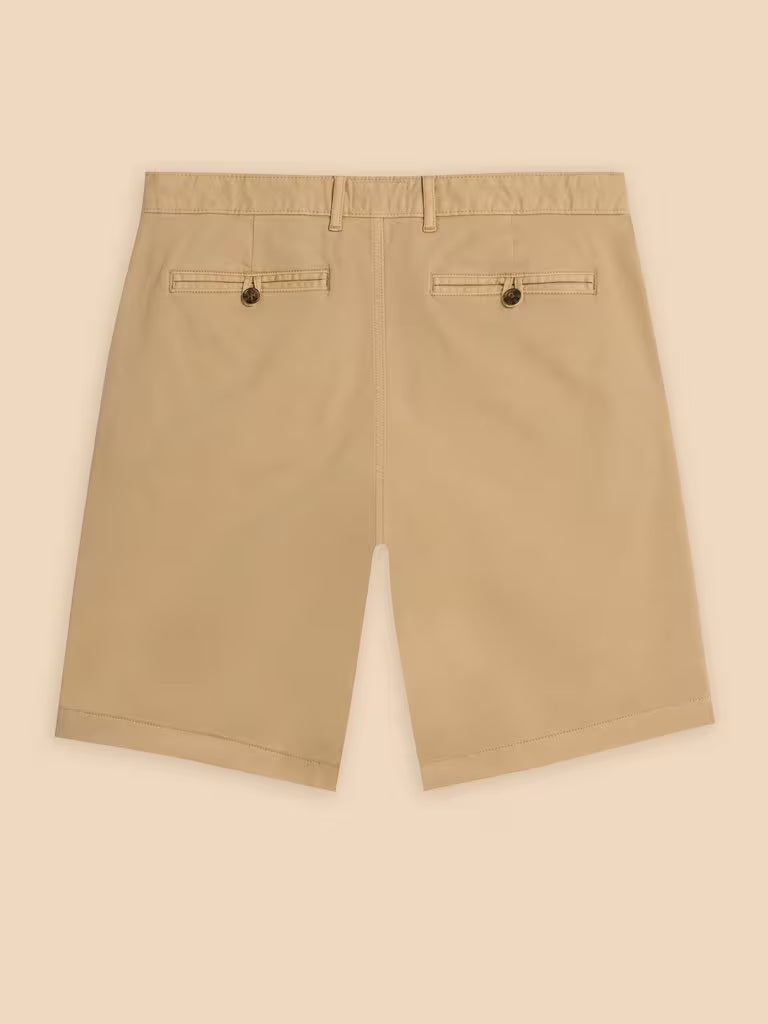 White Stuff Sutton Organic Chino Shorts in Light Natural
