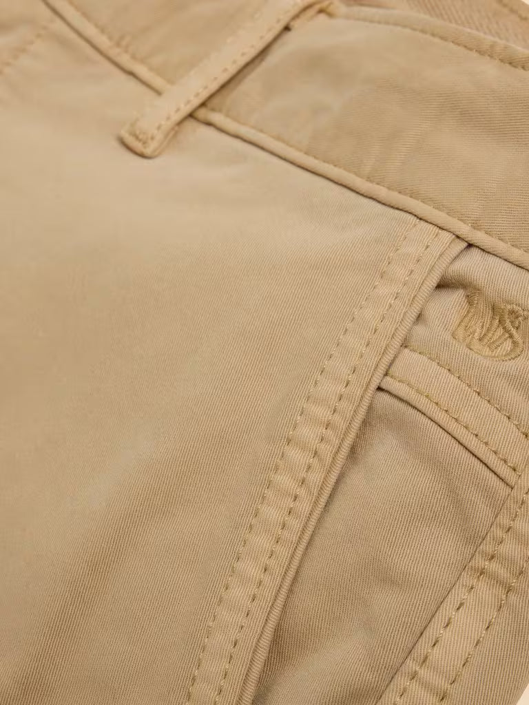 White Stuff Sutton Organic Chino Shorts in Light Natural