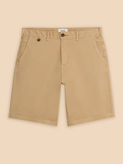 White Stuff Sutton Organic Chino Shorts in Light Natural