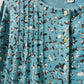 White Stuff Bennie Tie Hem Shirt in Teal Print
