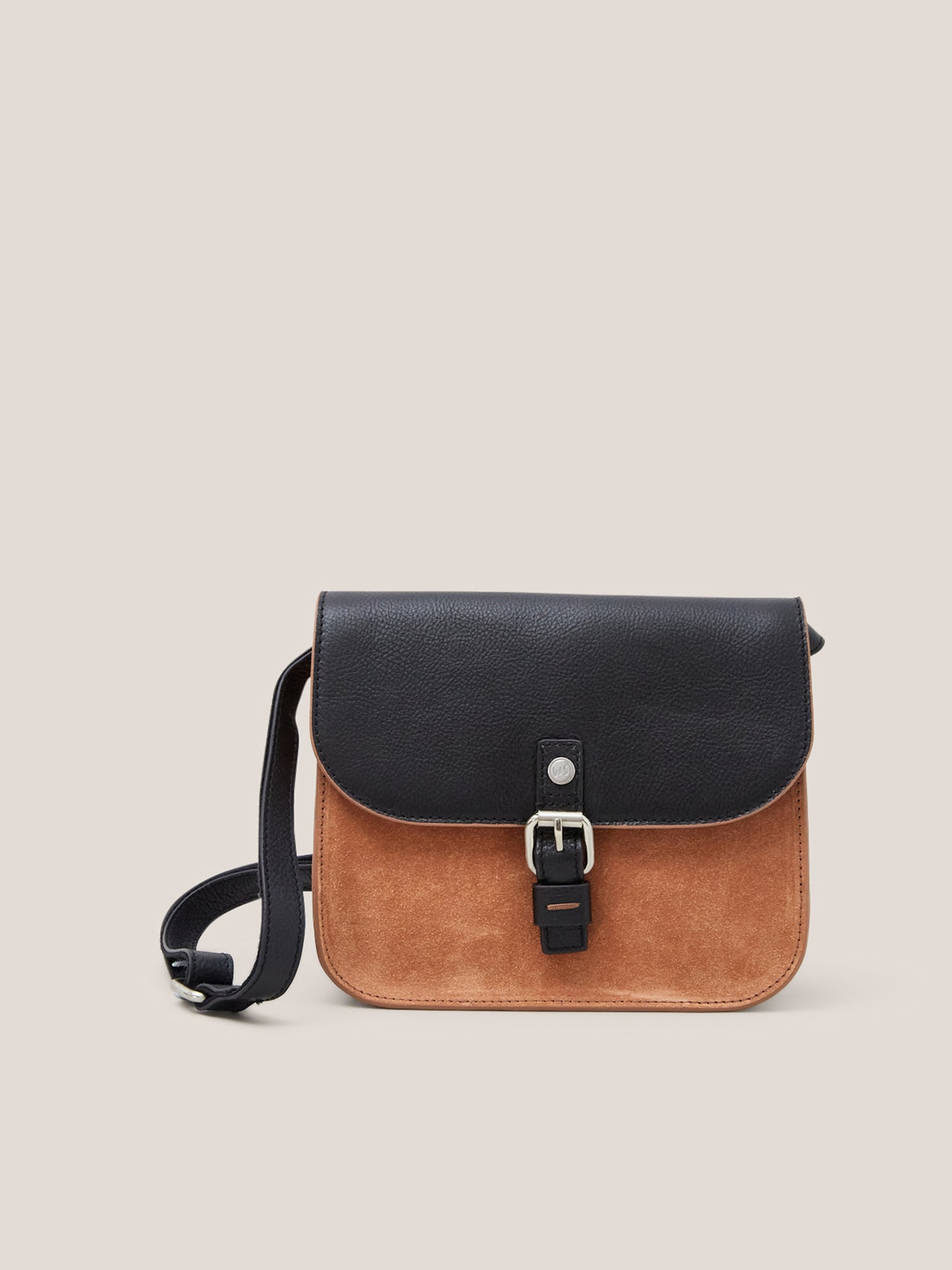 White Stuff Eve Leather Satchel in Black Multi