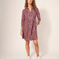White Stuff Everly Jersey Cotton Shirt Dress in Red Multi