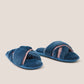 White Stuff Faux Fur Mule Slipper in Mid Teal