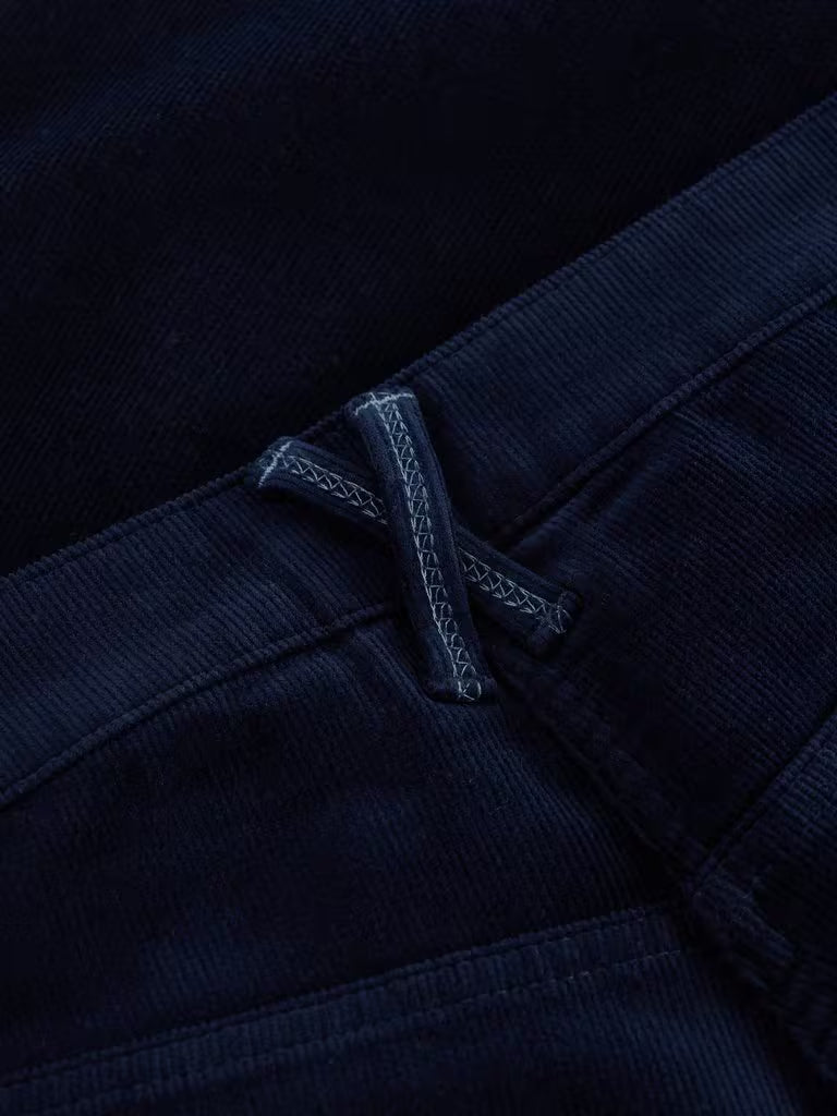 White Stuff Brooke Cord Straight Trousers in Dark Navy