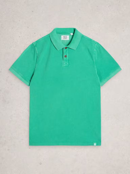White Stuff Utility Polo Shirt in Bright Green