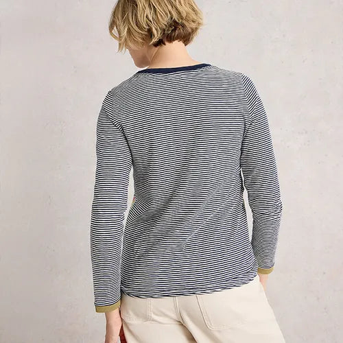 White Stuff Clara Long Sleeve Top in Black Multi