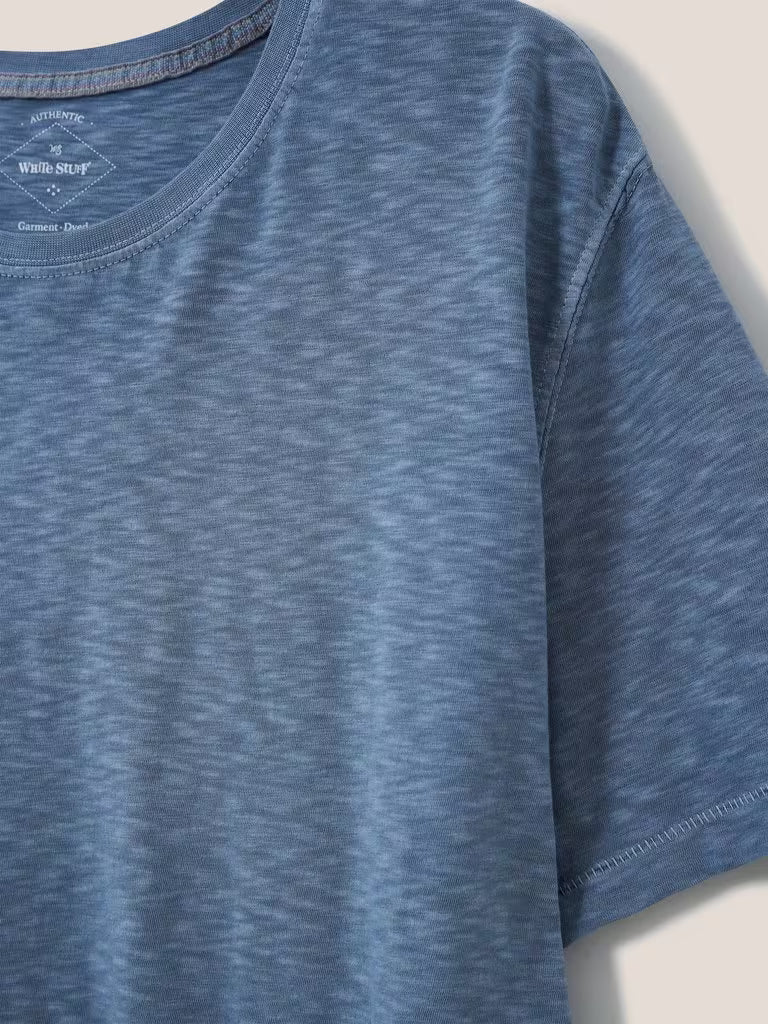 White Stuff Abersoch T-Shirt in Mid Blue