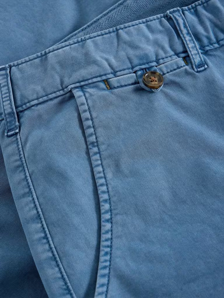 White Stuff Sutton Organic Chino Shorts in Indigo Blue