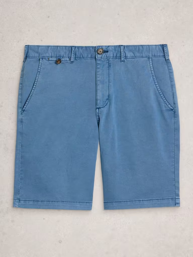 White Stuff Sutton Organic Chino Shorts in Indigo Blue