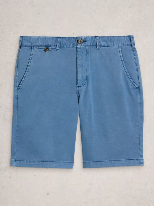 White Stuff Sutton Organic Chino Shorts in Indigo Blue