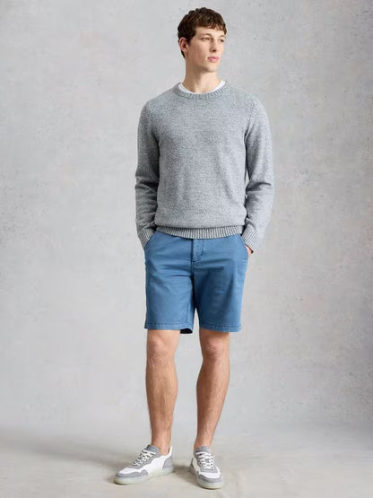 White Stuff Sutton Organic Chino Shorts in Indigo Blue
