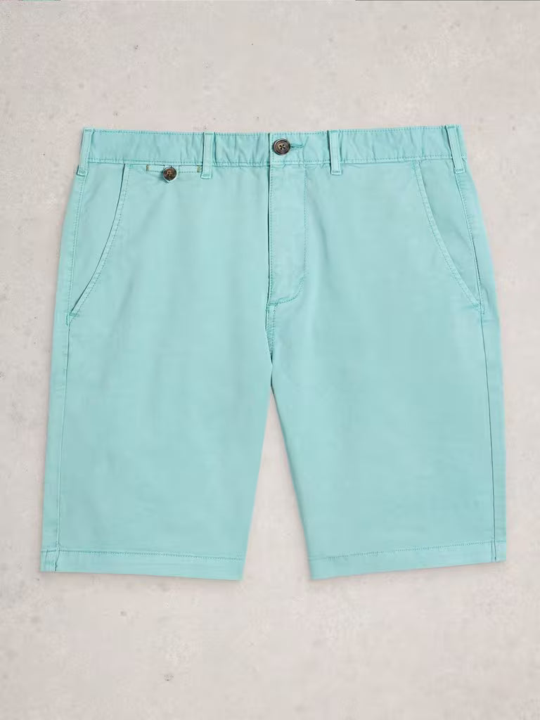 White Stuff Sutton Organic Chino Shorts in Light Blue