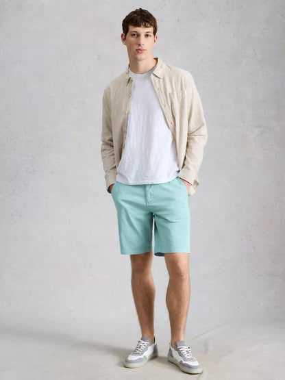 White Stuff Sutton Organic Chino Shorts in Light Blue