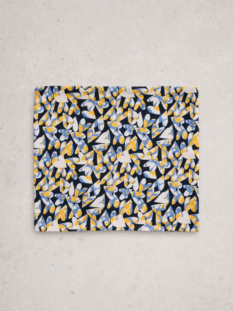 White Stuff Versatile Neck Jersey Roll in Chartreuse Print