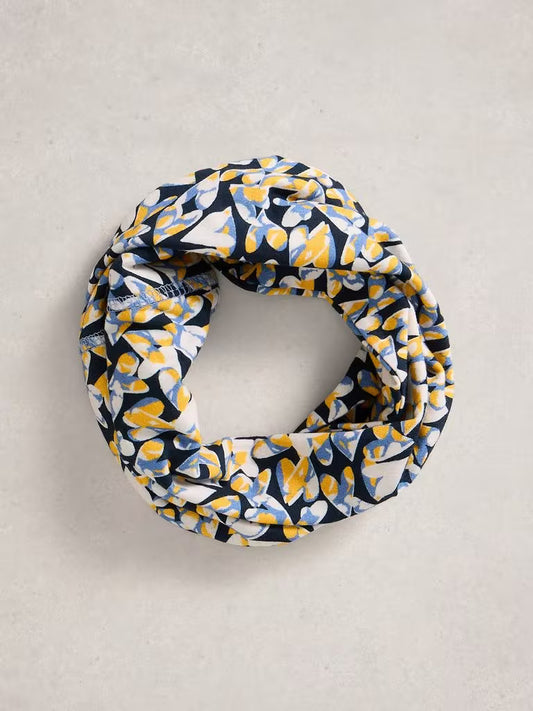 White Stuff Versatile Neck Jersey Roll in Chartreuse Print