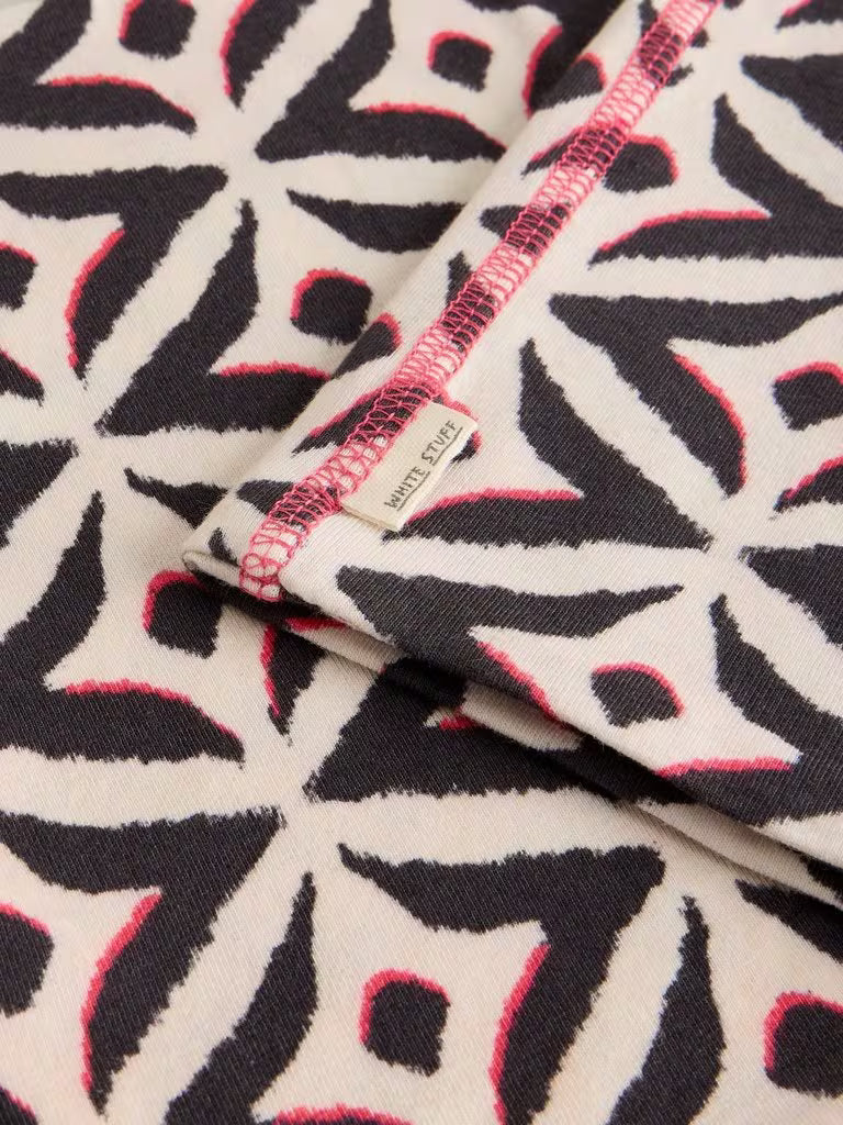 White Stuff Versatile Neck Jersey Roll in Natural Print