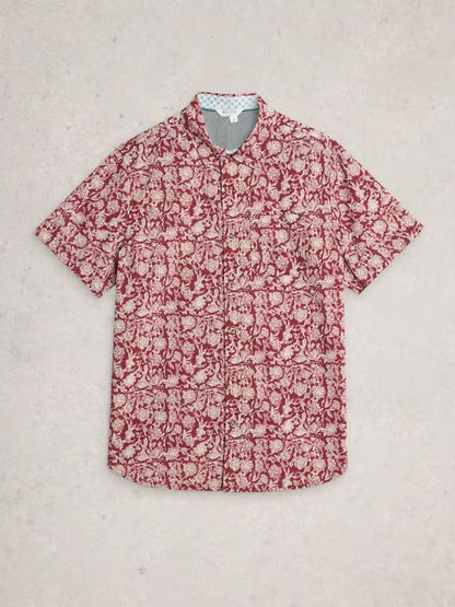 White Stuff Finsbury Floral Print Shirt in Red Print