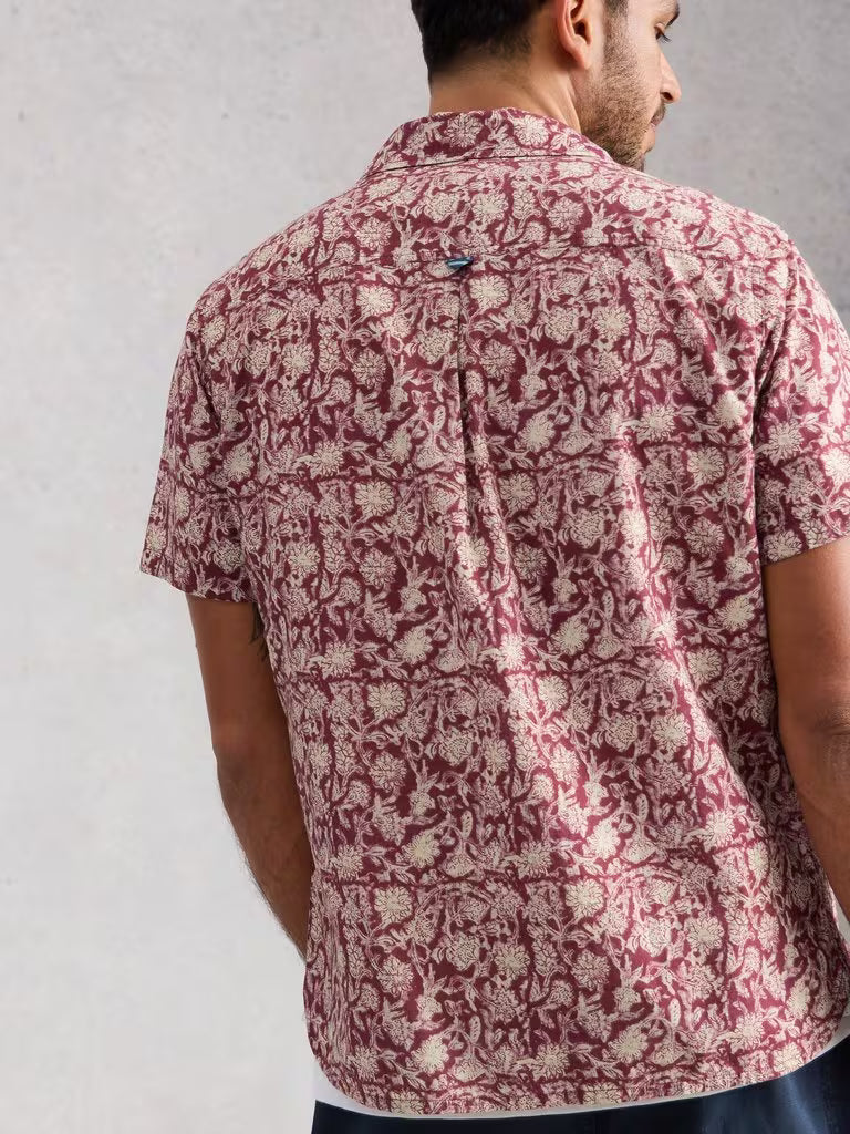 White Stuff Finsbury Floral Print Shirt in Red Print