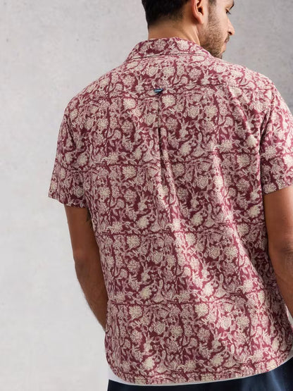 White Stuff Finsbury Floral Print Shirt in Red Print