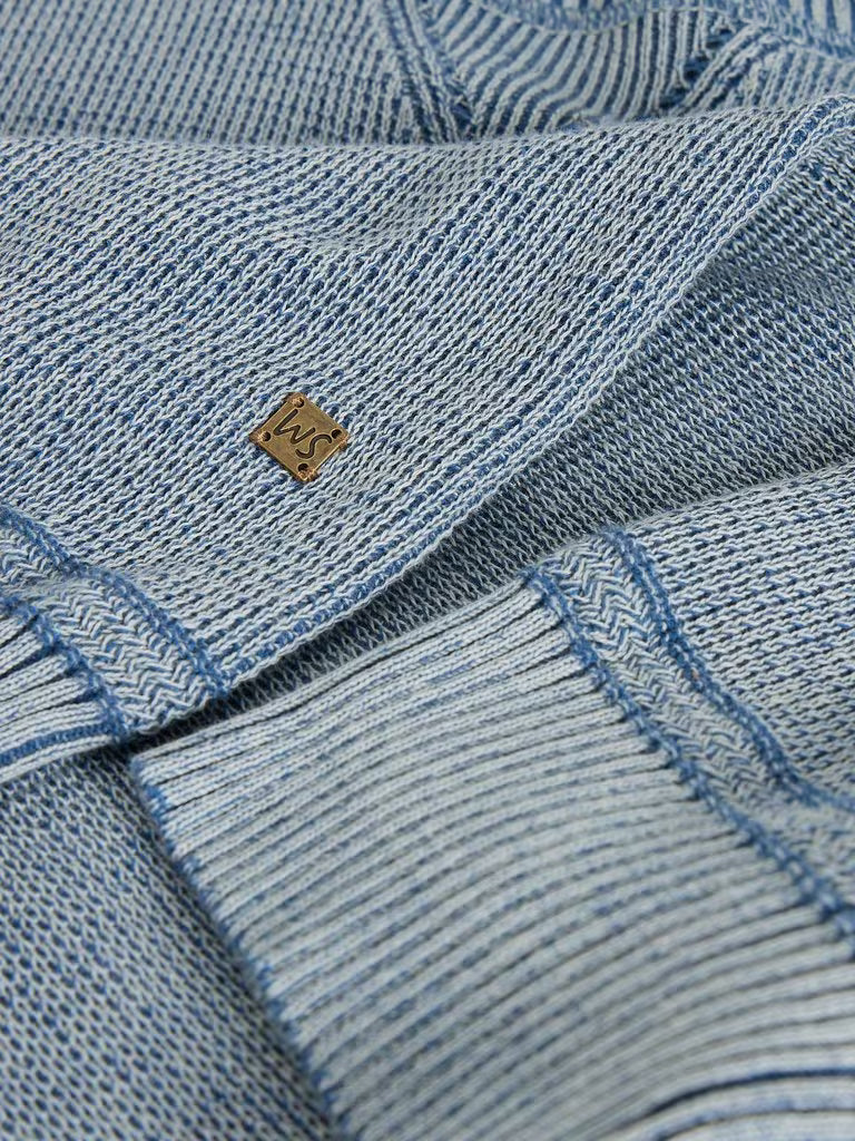 White Stuff Attadale Long Sleeve Crew Neck Jumper in Mid Blue