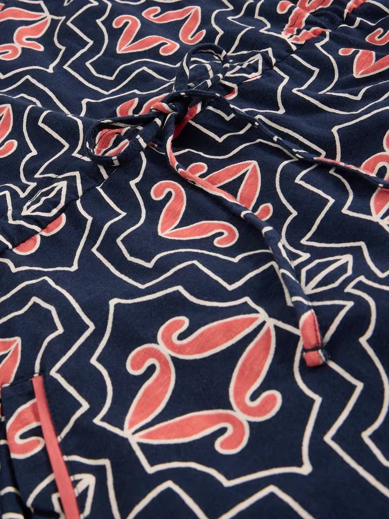 White Stuff Heidi Jersey Dress in Navy Multi