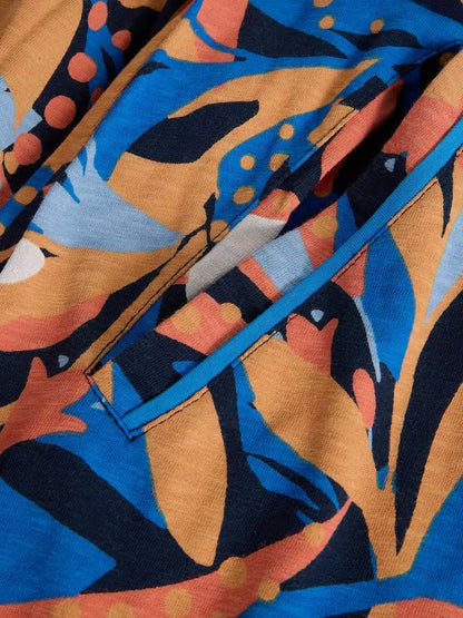 White Stuff Heidi Jersey Dress in Navy Print