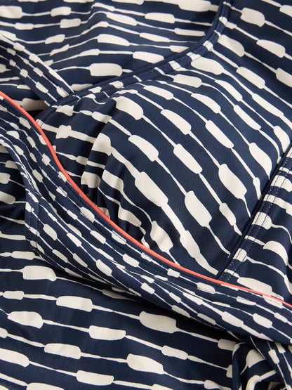 White Stuff Splash Control Swimsuit in Navy Multi