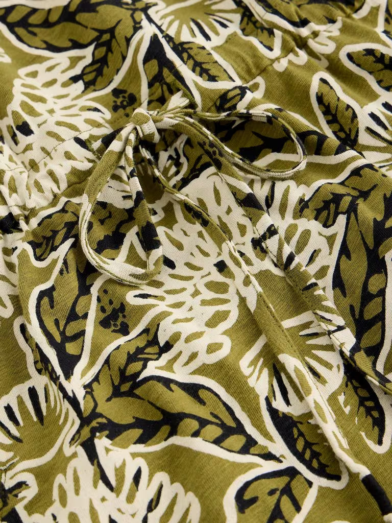 White Stuff Heidi Jersey Print Dress in Green Print