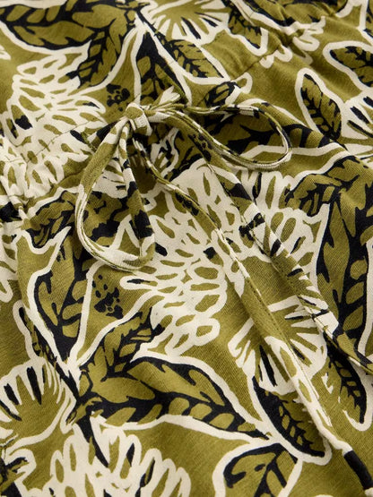 White Stuff Heidi Jersey Print Dress in Green Print